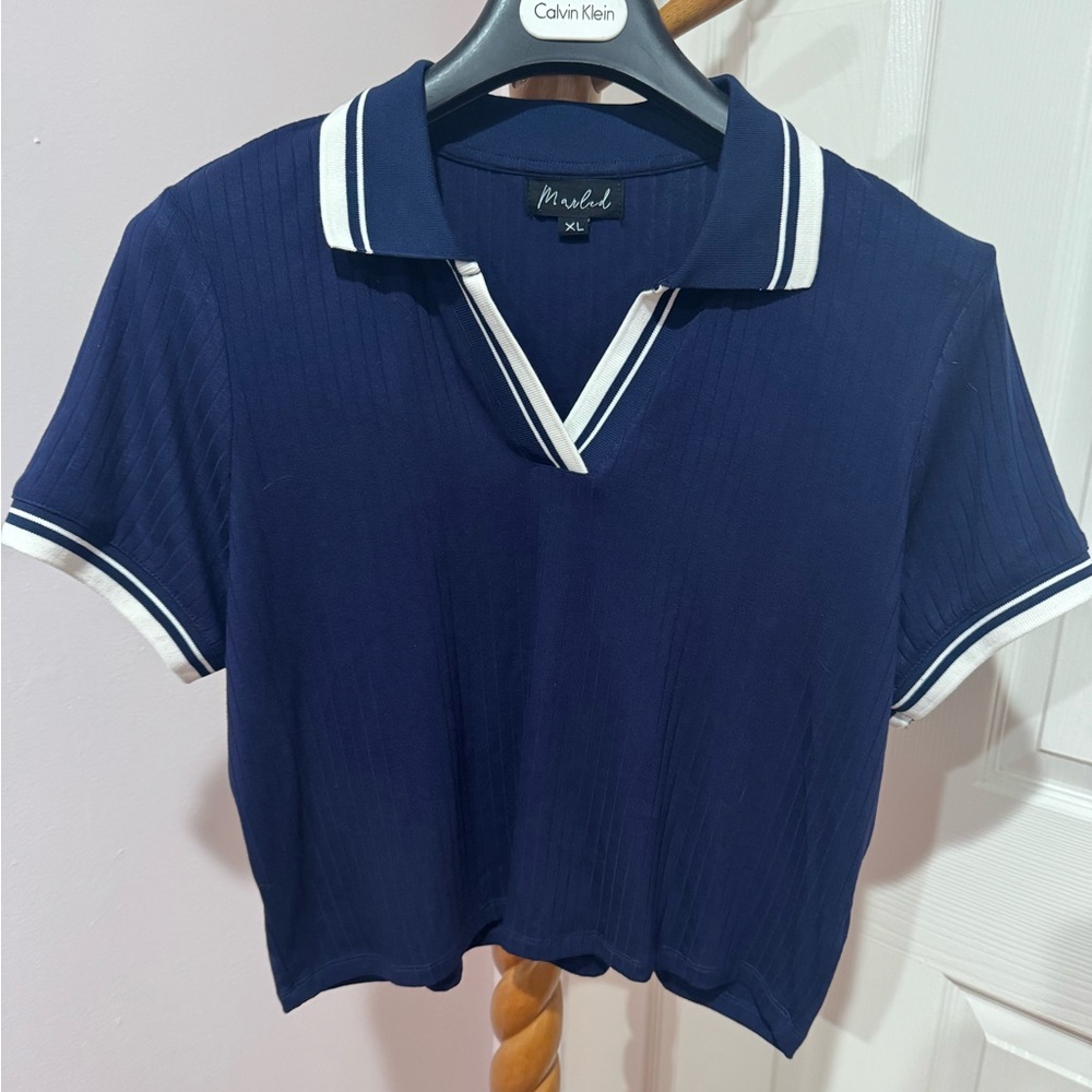 nwot collar crop top